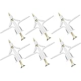 Plasterboard Wall Plugs & Screws—Expanding Barrel—Anti Rotate Ribs—Barbed Jaws—Superior Tight Grip—Strong Hold—Hollow Drywall