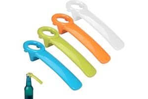 SEEFEY 4 Pcs Ouvre Bocal Sans Effort Gadget Cuisine, Ouvre Bouteille Plastique Ouvre Bocaux, Ouvre Boite Manuel Économiser De La Main-D'Œuvre pour Personnes Ágées Femmes Enfants Mains Faibles