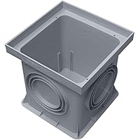 Einlaufschacht ohne Einlaufrost, 200 x 200 mm, Hofsinkkasten, Hofablauf,