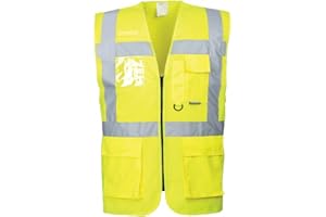 Portwest Chaleco Executive Berlin, Tamaño: XS, Color: Amarillo, S476YERXS