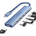 LENTION USB C Hub Multiport Adapter with 100W PD Charging, 4K HDMI, USB 3.0 & 2.0 for 2024-2016 MacBook Air/Pro(M1-M4), Surface/Chromebook, iPhone 16/15 More, Stable Driver Certified (CH17, Blue)