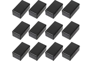 HUNDREDWEAT 12 Pezzi Scatola di Giunzione Nera Custodia in Plastica Scatola Elettronica per Progetti Scatola per Progetti Elettronici in Plastica Alloggiamento Progetto Elettronico per Alimentazione Esterna