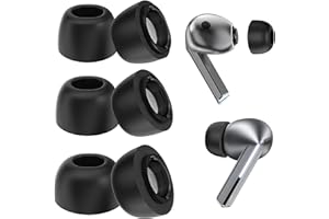Aiivioll 6 sztuk (S/M/L ) do Samsung Galaxy Buds3 Pro Memory Foam zatyczki do uszu wymienne zatyczki do uszu z pianki memory do Samsung Galaxy Buds3 Pro (czarne)