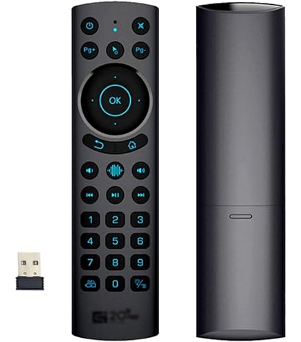 Ugoos BT Remote Control UR02 Remote Control Infrared and Bluetooth Connection, for UGOOS TV Box, Built-in Microphone for Voice Search, Gyro Sensing