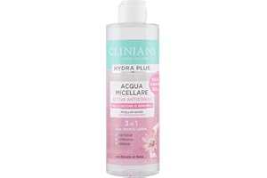 CLINIANS HYDRA PLUS acqua micellare attiva antistress per pelli secche o sensibili, con estratto di Malva, 400 ml