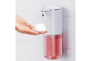 ‎FANTICTAS Fantictas Seifenspender Automatisch Wandbefestigung,1500mah elektrischer seifenspender 380ml Elektrischer Seifenspender ohne Bohren mit USB Wiederaufladbar, IPX5 Wasserdicht für Bad Toilette Küche