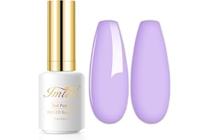 Imtiti Smalto Semipermanente Unghie Pastello, 15ml Smalti Semipermanenti Per Unghie Lilla Viola UV Led Soak Off Smalto Gel Unghie UV Naturale Gel Nail Polish Per Uso Professionale e Domestico
