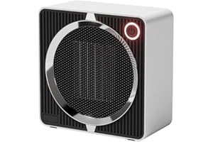 TIMIYOU Termoventilatore Basso Consumo 500W, Stufetta Elettrica Portatile PTC Ceramica, Scaldabagno Elettrico Silenzioso, Riscaldamento Veloce, Protezione da Surriscaldamento e Ribaltamento, per Ufficio/Casa