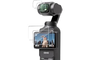 Aerku Schutzfolie für DJI OSMO Pocket 3 für Panzerglas Displayschutz, Kameraschutz Zubehör [2+2 Stück], Anti-Kratzen Panzerfolie Ultra-klar 9H Härte Kamera Schützen Displayschutzfolie
