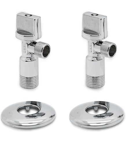 Eckventil 1/2'' X 3/4'' Messing Verchromt - Keramik-Kopf Ventil Für Waschbecken & Armaturen