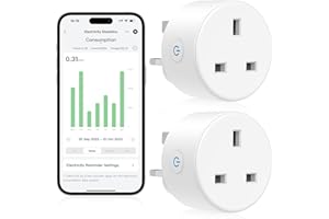 Smart Wifi Plug EIGHTREE, Alexa Wifi Plugs, Smart Plugs that Work with Alexa, Google Home and SmartThings, WIFI Smart Sockets with Remote Control and Timer Function, 2.4GHz Wi-Fi Only, 13A (2 Pack)