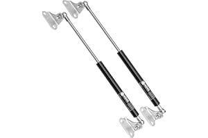 20 Inch 200Lb/889N Gas Struts Spring Shocks with L-Type Mount Brackets for Queen King RV Bed Murphy Bed Heavy-Duty Tool Box Cabinet Trap Door Floor Hatch Lid Truck Canopy Cover Trailer 2pcs by IAQWE