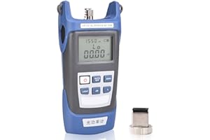 ZUNATE Handheld Fiber Optical Power Meter and Visual Troubleshooting Cable Tester (800-1700nm, -70 ~ +6dB, SC/FC/ST Connectors)