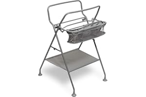 Twistshake Support Pliable pour Baignoire de Bébé avec Compartiments de Rangement et Tuyau D'évacuation sans Déversement | Support Ergonomique Léger et Robuste pour Baignoire | Pieds Antidérapants