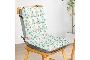 JORTUIO Coussin de Jardin Coussin Chaise Bureau avec Dossier d'ameublement épais,avec Rembourrage Doux, avec ficelles pour Attacher - Coussin Chaise de Bureau, Salon de Manger Exterieur Coussin ( Color : P ,