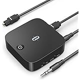 TaoTronics Bluetooth Adapter Transmitter Empfänger 2 in 1 Bluetooth 5.0 für TV PC Laptop Stereoanlage Kopfhörer Lautsprecher Digitale TOSLINK/RCA/3,5 mm AUX Kabel,aptX LL,Geringe Verzögerung