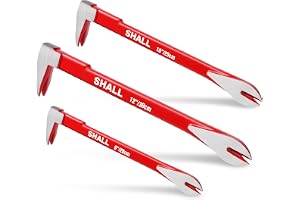SHALL 3-delad nageldragare verktygsset, 30 cm, 25 cm, 25 cm, 8 tum – slitstark och mini katter tass bänksstång, verktygsko, w