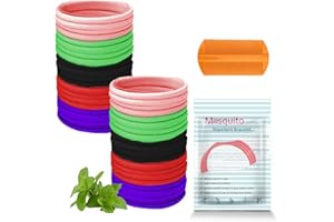 MOLZINY 40 Stück Anti Laus Haargummi Mit Extra feiner Zahnkamm gegen Kopfläuse Natürlich und Wirksam hilft Läusen Vorzubeugen Haargummi Gummiband