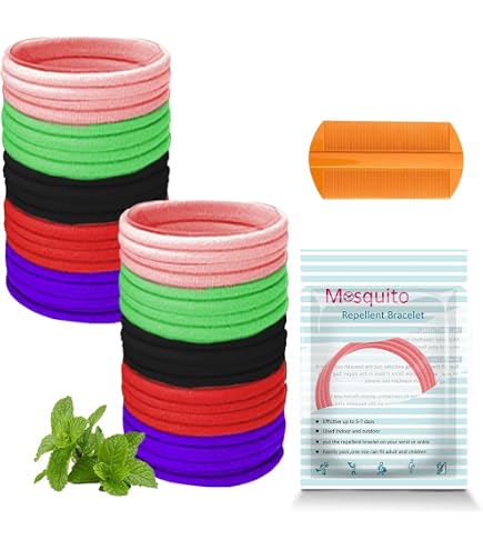 YAYNO 12 Pulseras Repelentes De Piojos - Ingredientes Naturales (Menta, Limón, Citronela, Eucalipto) - Efecto De 5-7 Días, Protección Para Niños Y Adultos En Jardín, Camping Y Escuela