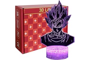 INTUPGD 3D Lámpara óptico Illusions Luz Nocturna, 7 Colores Cambio de Botón Táctil y Cable USB para Mujer Bebes Hombre Niños Amigas