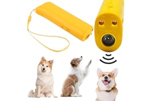 Mein HERZ Dispositivo Anti ladrido, Ahuyentador de Perros por Ultrasonido LED y Entrenador Dispositivo 3 en 1 Dispositivo de Entrenamiento de Perro Portátil para Detener Ladridos