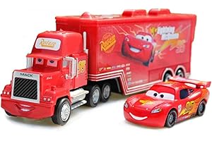Newhope Cars 2 pièces Lightning Uncle Container Camion 1:55 Diecast Metal Modle Jouet d'anniversaire pour Enfants (NO.95)