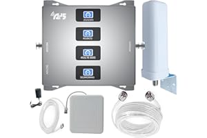 AYISSMOYE Amplificateur de Signal 4 Bandes, 4G 3G 2G LTE WCDMA GSM Bandes 20,3, 8, 1 (800/900 / 1800/2100 MHz)