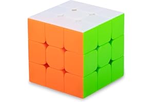 SISYS 3x3x3 Cubo Magico Speed Cube, 3x3 Magic Puzzle Cube 3 by 3 Speedcubing 3d Puzzle Senza Adesivo Giocattoli Educativo per Bambini e Adulti