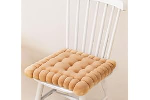 IXITON Biscotto a forma di cuscino di meditazione cuscino di seduta rotondo Cookie Chair Pad quadrato cuscino del pavimento per sedia soggiorno balcone ufficio divano (40cm) (quadrato, marrone chiaro)