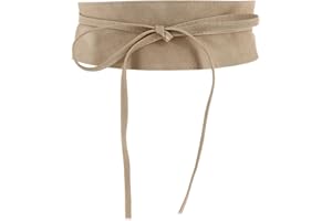 FASHIONGEN - Cinturón de Mujer Obi Ancha de Cuero sintética, para Vestido, MICA