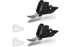 Cuchillas de corte de repuesto con cubiertas de seguridad para tijeras eléctricas para tela Acemall, 2 uds., inalámbricas (negro)