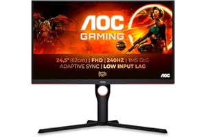 AOC Gaming 25G3ZM/BK - 24.5" 240Hz FHD Monitor, 0.5ms MPRT, FreeSync Premium (1920x1080, HDMI 2.0 x 2, DisplayPort 1.2 x 1, Headphone out (3.5mm)) black/red