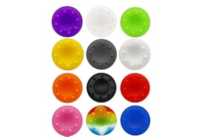 FSYXK 12pcs Remplacement Joystick Silicone pour PS5 PS4, Housse Bouchon Protection Silicone Pouce Joystick Thumb Grip Thumbstick Cap Cover pour PS5 PS4 Game Controllers
