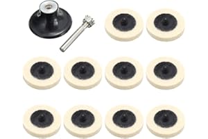 OTNE 10 pieces wool felt polishing disc wool polishing polishing disc grinding round wheel soft felt polishing pad 50 mm + 1 piece disc pad holder