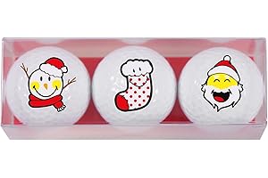 Sportiques 3er Set Weihnachts Golfbälle/Golf Motivgolfbälle Weihnachten/Weihnachtsmann, Stiefel, Smiley® UVM (Weihnachtsmann)