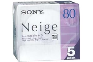 5 Sony Mini Disc Neige Sony MD 80 Minute Blank Minidisc
