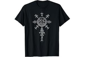 STEPS TO VALHALLA Klassisches Keltischer Vikinger Vegvisir Kompass Wikinger T-Shirt
