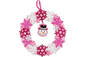 Baker Ross FE870 Couronnes en Mousse Enfants motif Flocons de Neige - Lot de 3, Couronne en Mousse a Decorer, Couronne Decorative, Activites Manuelles pour Enfants