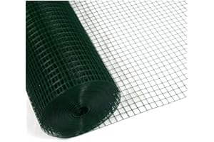 RETELANDIA L'OUTLET DELLE RECINZIONI RETELANDIA - Rete Metallica Plastificata VERDE, h 100 cm x 25 m, Maglia 13x13 mm, Ideale per Voliere, Gabbie Animali e Orti