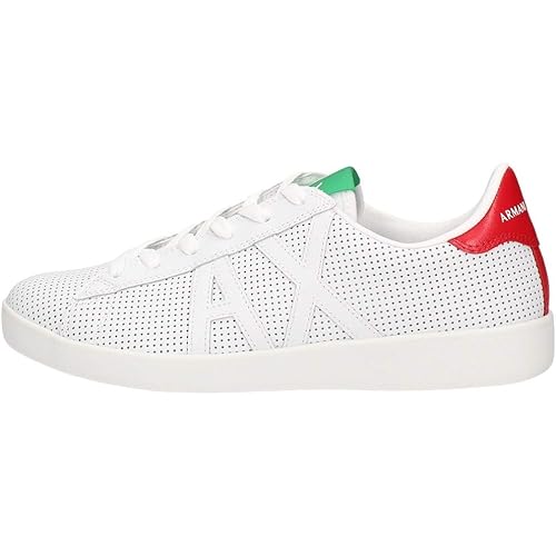 Armani exchange ax logo box sole sneakers, scarpe da ginnastica basse uomo XUX016XCC60