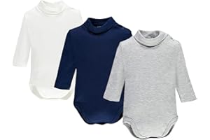 Ellepi Body Lupetto Manica Lunga Caldo Cotone Neonato Collo Alto Bambina Bimbo Mesi Anni Bianco Panna Rosso Blu Grigio Nero Azzurro