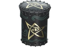 Q WORKSHOP Q-workshop QWOCCTH4 Call of Cthulhu Leather Dice Cup Black/Green with Gold Game Accessory
