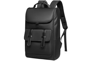 GYakeog Zaino Uomo Lavoro 15.6 Pollici Porta PC Donna Impermeabile Elegante per Computer Università Scuola Viaggio Shopping - Nero