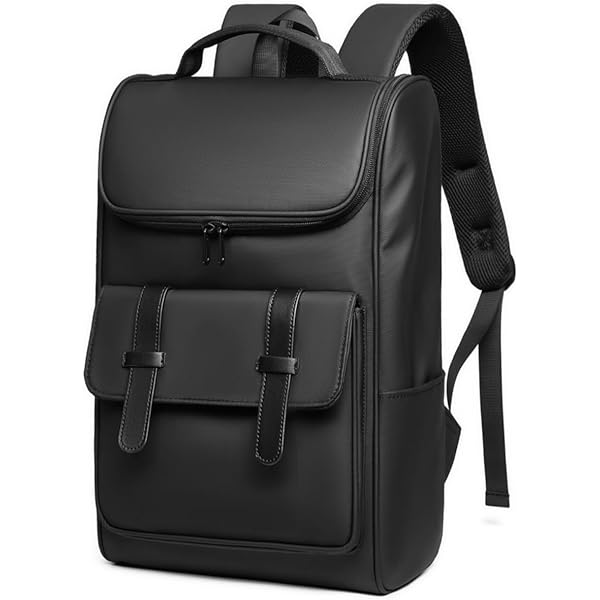 Rugzak voor laptop met grote capaciteit, slank en lichtgewicht, 17,3 inch, waterbestendig, anti-diefstal met USB-oplaadpoort, reis, school, elegant, zaken en vrijetijdsrugzak voor heren-zwart