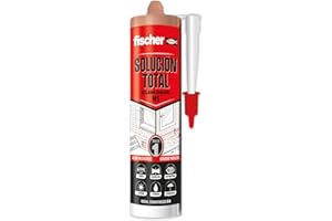 fischer - Solución Total Terracota | Silicona Terracota Exterior y Sellador Adhesivo MS | Ideal para Hormigón, Ladrillo y Más | 290 ml