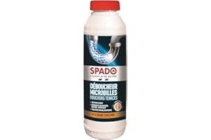 SPADO - Déboucheur Canalisation - Microbilles Eau Froide - Toutes Canalisations - Action sur Bouchons Tenaces - 500g