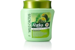 DABUR Vatika Naturals Multivitamin Cactus Hair Mask - 500g | For Hair fall control | Enriched With goodness Of Cactus, Garlic, Ghergir | Blended With Vital Multivitamins