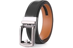 VRLEGEND Cintura Uomo Pelle Elegante Cinture Per abiti Business Lavoro Regolabile con Fibbia Automatica