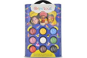 GO MANGA AEC - FA10000 - Déguisement - Palette Fard à l'Eau 9 Couleurs Sans Parabène - Taille Unique