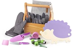 Kibbidea 23 Pièces kit Couteau Cuisine Enfant, Couteaux de Cuisine de Sécurité pour Enfants, Set de Cuisine Enfant à partir de 3 Ans
